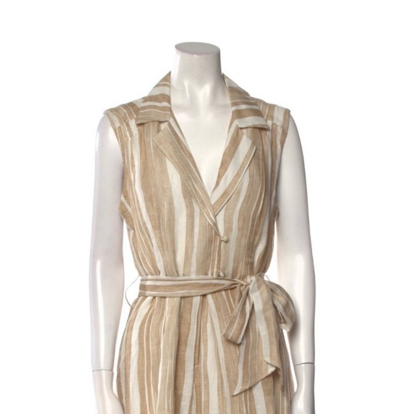 CULT GAIA Sybil Striped Jumpsuit Natural Multi Stripe Size L - Picture 7 of 12